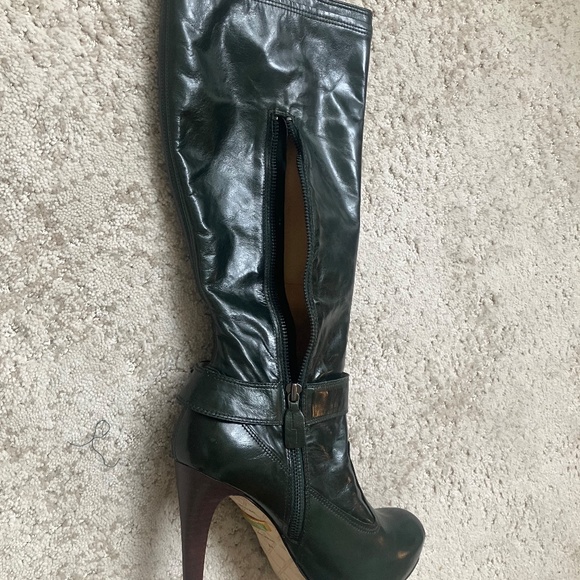 L.A.M.B. Gwen Stefani Vincent Platform Boots Dark Green Size 8 NEW - Picture 6 of 16
